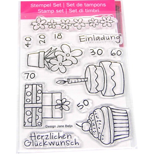 Geburtstagseinladung Stempel